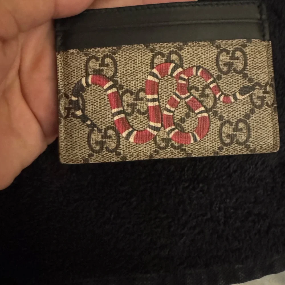NWOT GUCCI GG Supreme Kingsnake Card Holder w/ Box & COA